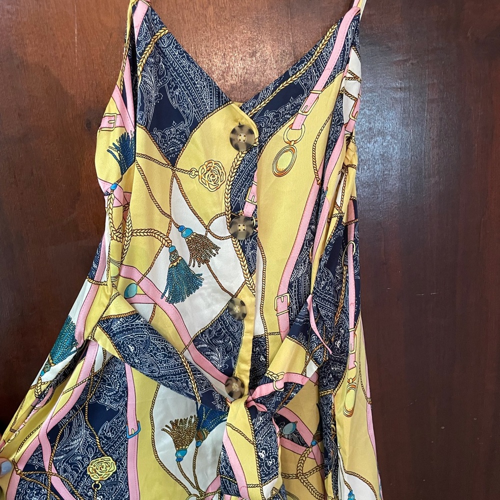 Nylon Apparel Printed Silky Dress